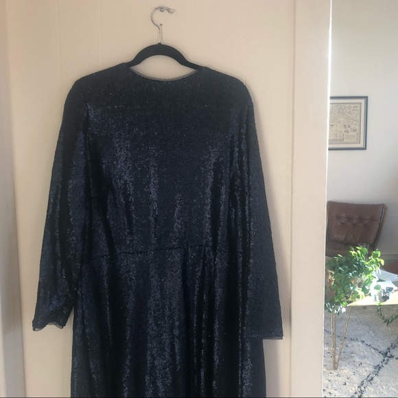 TFNC Sequin Fit and Flare Midi Dress - US 24 - Picture 5 of 8